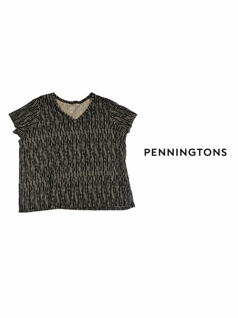 Penningtons Black Patterned Short Sleeve Top